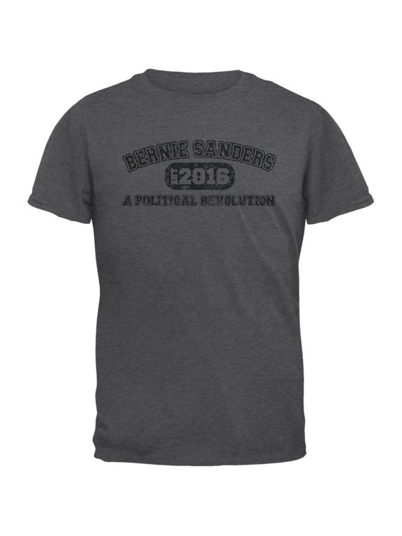 Bernie Sanders Revolution University 2020 Dark Heather Adult T-Shirt - Large