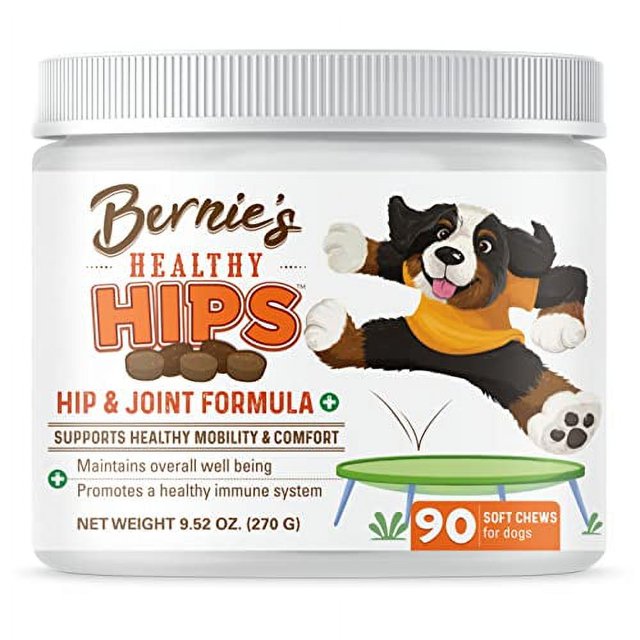 Bernie's Healthy Hips Daily Dog Hip and Joint Supplement 90 Soft Chews Reduce Pain