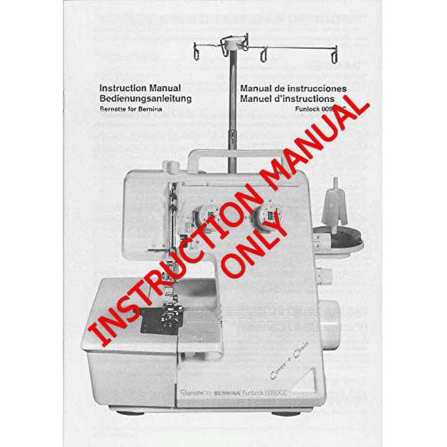Bernina Funlock 009DCC Sewing Machine Owners Instruction Manual ...