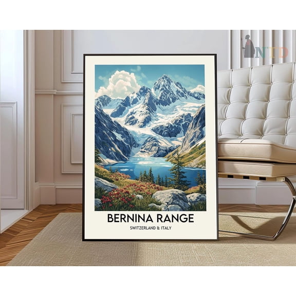 Bernina Range Swiss Alps Poster Unframed Paper Print
