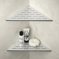 thumbnail image 1 of Bernkot Stainless Steel Corner Shelf  12 "Slot Design Recessed Corner Shelves 2 Pack Bathroom Shelf Rack for Tiled Wall, Grouted Shelf, Large Size, 1 of 6