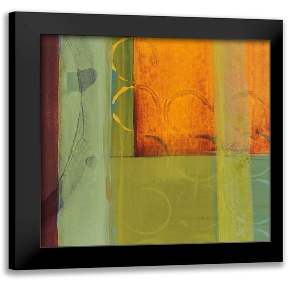 Bernsen, Leslie 12x12 Black Modern Framed Museum Art Print Titled - Kaleidoscope Rotations I