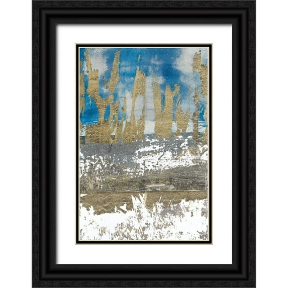 Bernsen, Leslie 17x24 Black Ornate Wood Framed with Double Matting Museum Art Print Titled - Gold Touch II