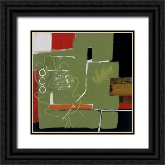 Bernsen, Leslie 20x20 Black Ornate Wood Framed with Double Matting Museum Art Print Titled - Eco Dream II