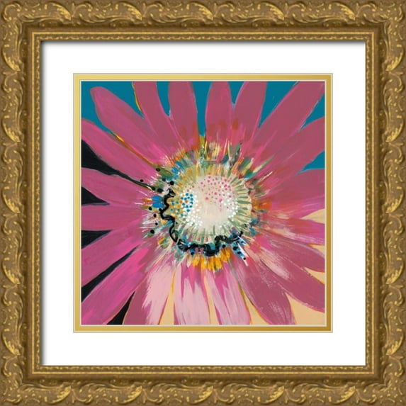 Bernsen, Leslie 26x26 Gold Ornate Wood Framed with Double Matting Museum Art Print Titled - Sunshine Flower III