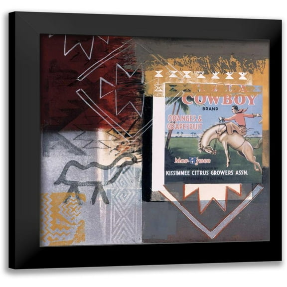 Bernsen/Tunick 12x12 Black Modern Framed Museum Art Print Titled - Cowboy