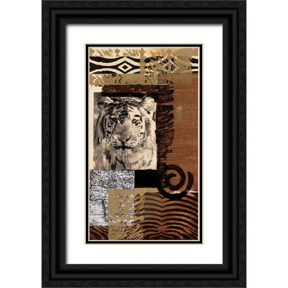 Bernsen/Tunick 20x32 Black Ornate Wood Framed with Double Matting Museum Art Print Titled - Safari IV
