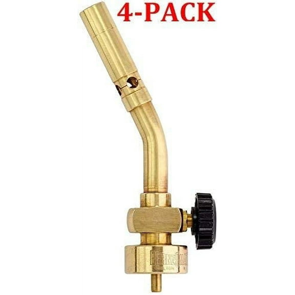 BernzOmatic Basic Use UL2317 Brass Pencil Flame Propane Torch Head Yellow, 4-Pack