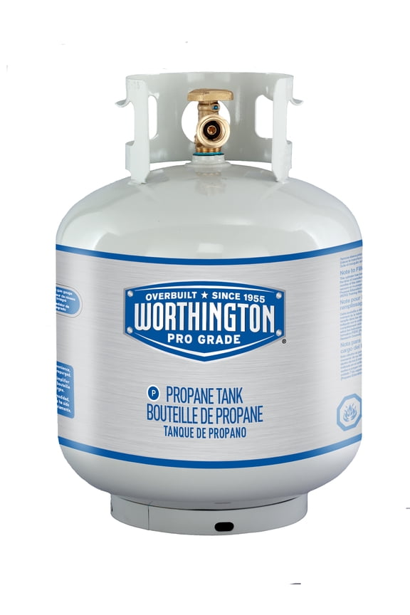 20 lb Refillable Propane Tank with Steel Construction and Overflow Protection