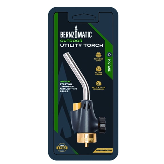 Bernzomatic FireStarter Utility Torch with Trigger-Start Ignition and Webbed Flame