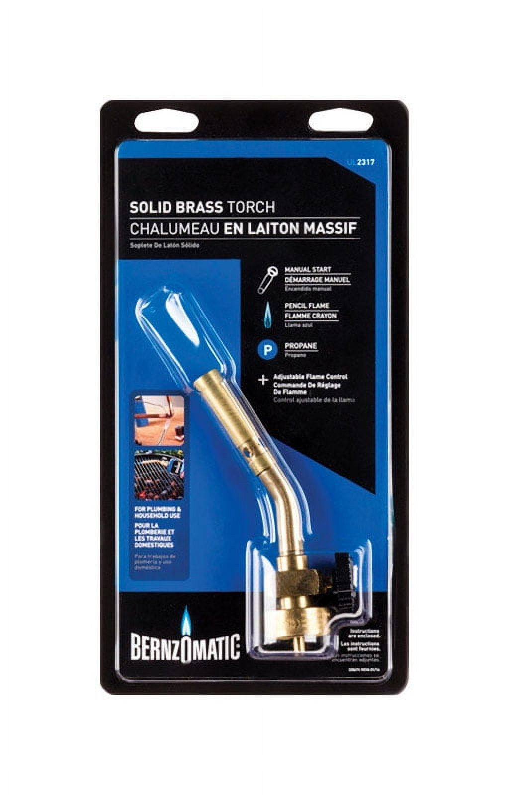 Classic Brass Propane Torch with Adjustable Flame Control