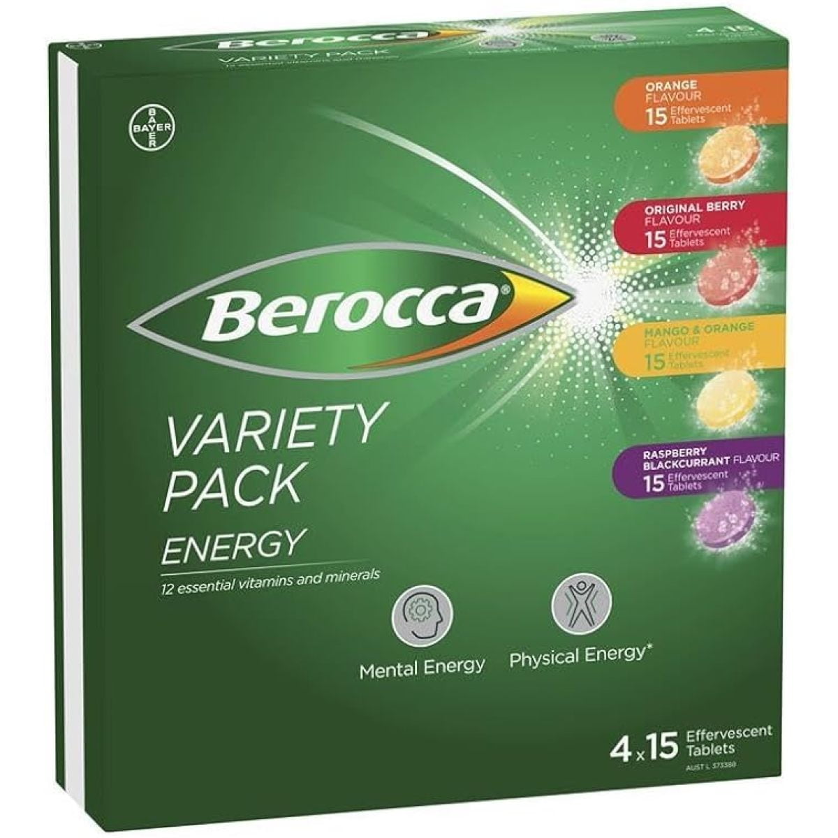 最新の激安 Shipping! Free Berocca Effervescent Pack Variety Energy サプリメント・ビタミン