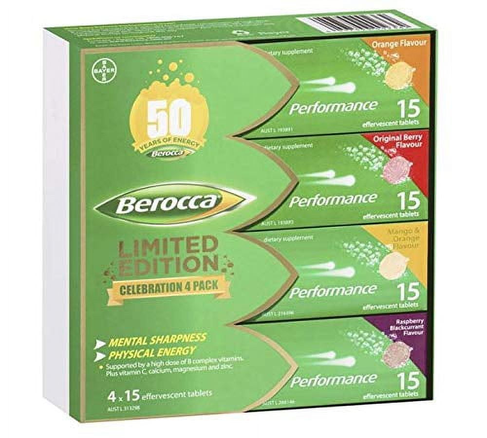 Berocca Performance Effervescent Tablets 60 Count Limited Edition