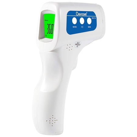 Berrcom No-Contact Infrared Forehead Thermometer Medical Grade (JXB-178) Baby Fever Check Thermometer 4 in 1 Fever Alarm Memory Recall for Kids Infant Adult with FDA and CE