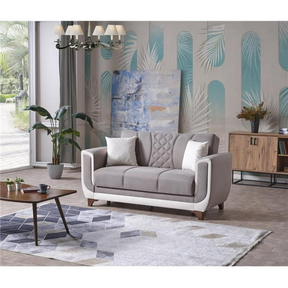 Berre Convertible Loveseat Sleeper, Grey