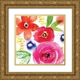 thumbnail image 1 of Berrenson, Sara 12x12 Gold Ornate Wood Framed with Double Matting Museum Art Print Titled - Floral Medley II, 1 of 4