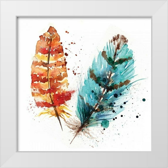 Berrenson, Sara 15x15 White Modern Wood Framed Museum Art Print Titled - Feathers II