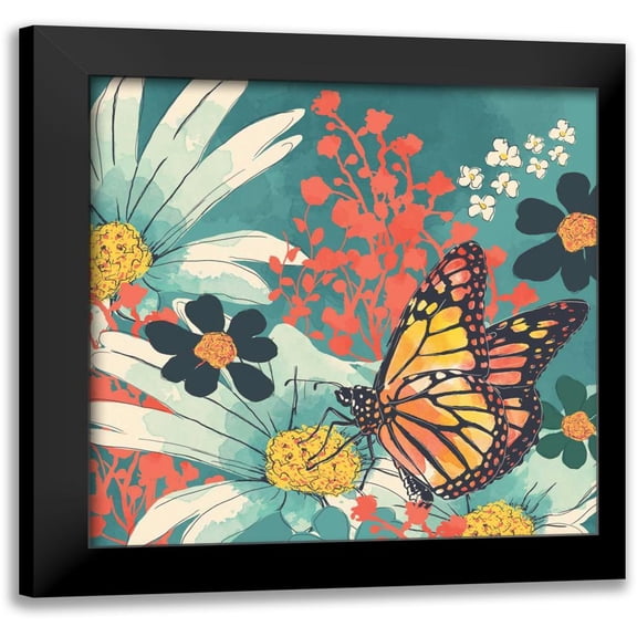 Berrenson, Sara 20x20 Black Modern Framed Museum Art Print Titled - Monarch II