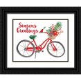 thumbnail image 1 of Berrenson, Sara 24x19 Black Ornate Wood Framed with Double Matting Museum Art Print Titled - Christmas Bike, 1 of 4