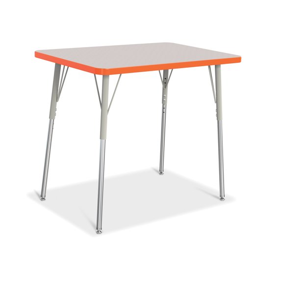 Rectangle Activity Table - 24" X 36", A-height - Freckled Gray/Orange/Gray