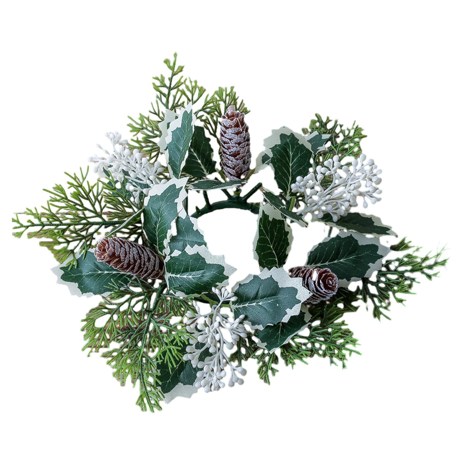 Berries Candle Holder, Berries Candle Rings Wreaths, 11.02'' Flower