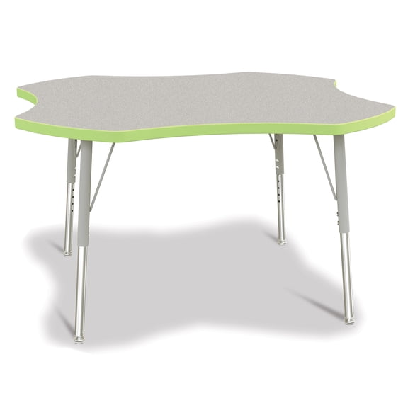 Four Leaf Activity Table, E-height - Freckled Gray/Key Lime/Gray