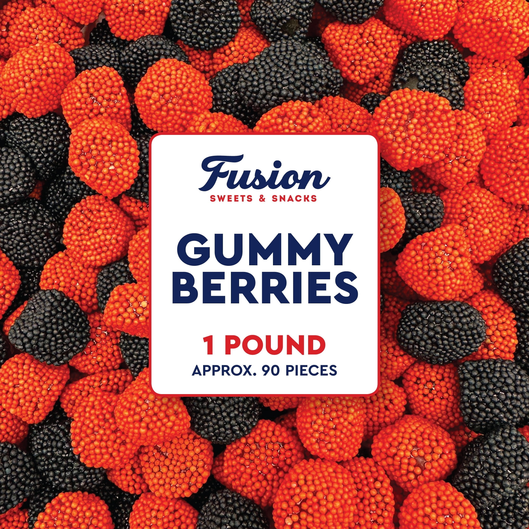 Fusion Sweets And Snacks, Berries Gummy Candy, 1 lbs, Black - Walmart.com