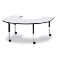 thumbnail image 1 of Berries 6445JCM180 Horseshoe Mobile Activity Table, 66" x 60", Gray/Black/Black, 1 of 2
