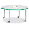 thumbnail image 1 of Octagon Activity Table - 48" X 48", Mobile - Gray/Green/Gray, 1 of 2