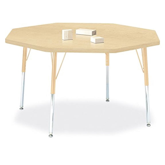 Adult Height Maple Top/Edge Octagon Table
