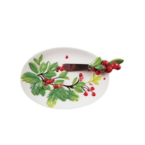 Berries Plate W/Spreader Set of 2