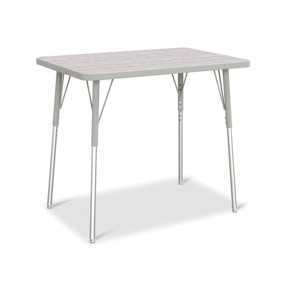 Rectangle Activity Table - 24" X 36", A-height - Driftwood Gray/Gray/Gray