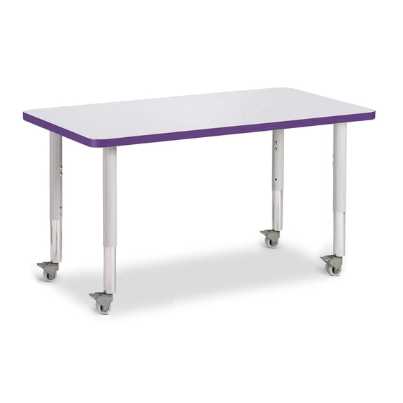 Rectangle Activity Table - 24" X 36", Mobile - Freckled Gray/Purple/Gray