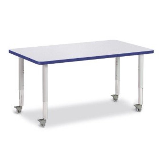 Rectangle Activity Table - 30" X 48", Mobile - Freckled Gray/Blue/Gray