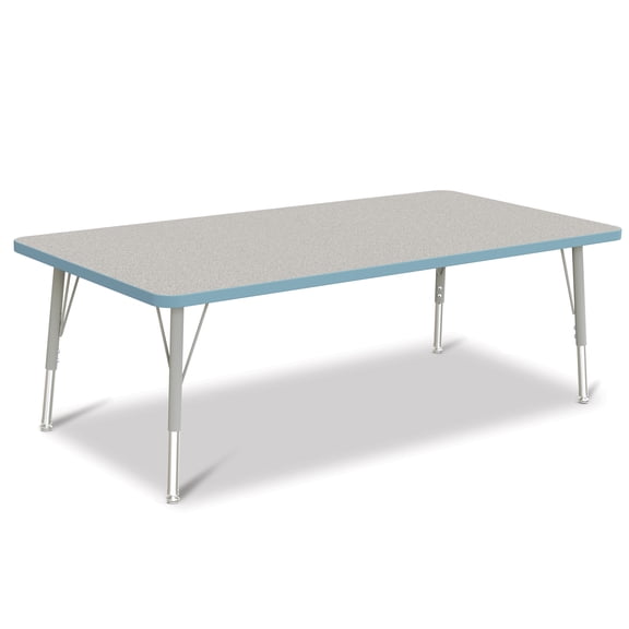Rectangle Activity Table - 30" X 60", E-height - Freckled Gray/Coastal Blue/Gray