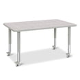 thumbnail image 1 of Jonti-Craft Berries® Rectangle Activity Table - 30" X 48", Mobile - Driftwood Gray/Gray/Gray, 1 of 8