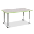 thumbnail image 1 of Rectangle Activity Table - 30" X 48", Mobile - Driftwood Gray/Key Lime/Gray, 1 of 7
