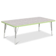 Rectangle Activity Table - 30 X 60, E-height - Driftwood Gray/Key Lime/Gray