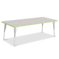 thumbnail image 1 of Berries Rectangle Activity Table - 30 inch X 72 inch, A-height - Driftwood Gray/Key Lime/Gray, 1 of 6