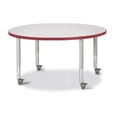 thumbnail image 1 of Berries 6468JCM008 Round Mobile Activity Table, 42" Diameter, Gray/Red/Gray, 1 of 7