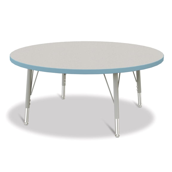 Round Activity Table - 42" Diameter, E-height - Freckled Gray/Coastal Blue/Gray