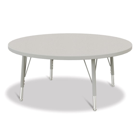 Round Activity Table - 42" Diameter, E-height - Freckled Gray/Gray/Gray