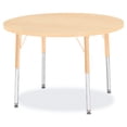 thumbnail image 1 of Round Activity Table - 36" Diameter, A-height - Maple/Maple/Camel, 1 of 7