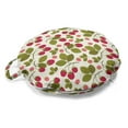 thumbnail image 1 of Berries Round Floor Cushion with Handle, Botanical Demonstration of Raspberries and Leaves, Decorative Pillow for Living Room & Dorms, 18" Round, Pink Fawn, by Ambesonne, 1 of 4