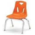 thumbnail image 1 of Stacking Chair with Chrome-Plated Legs - 10" Ht - Orange, 1 of 7