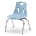 thumbnail image 1 of Stacking Chair with Chrome-Plated Legs - 12" Ht - Coastal Blue, 1 of 7