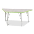 thumbnail image 1 of Berries Trapezoid Activity Table - 24 inch X 48 inch, E-height - Driftwood Gray/Key Lime/Gray, 1 of 6