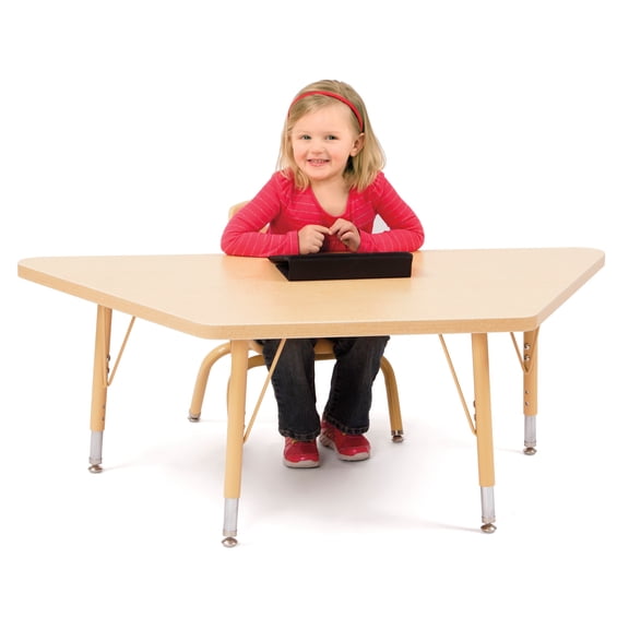 Elementary Maple Lamnt Trapezoid Table