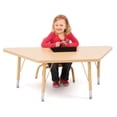 thumbnail image 1 of Trapezoid Activity Tables - 30" X 60", E-height - Maple/Maple/Camel, 1 of 2