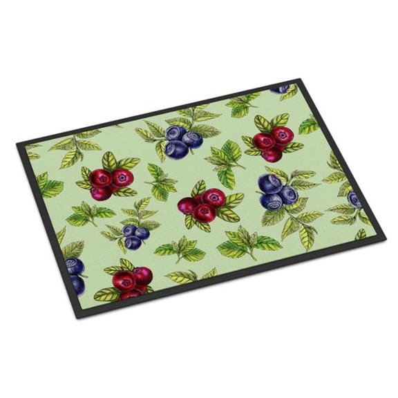 Berries in Green Indoor or Outdoor Mat - 24 x 36 in.